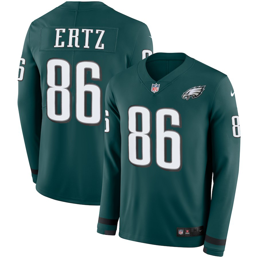 Men Philadelphia Eagles #86 Ertz green Limited NFL Nike Therma Long Sleeve Jersey->new york giants->NFL Jersey